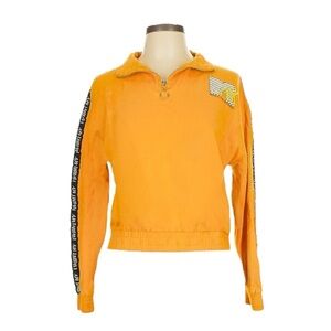 🌺 MTV Music Checkered 1/4 Zip Novelty Y2K Pullover Sweatshirt Size XS
